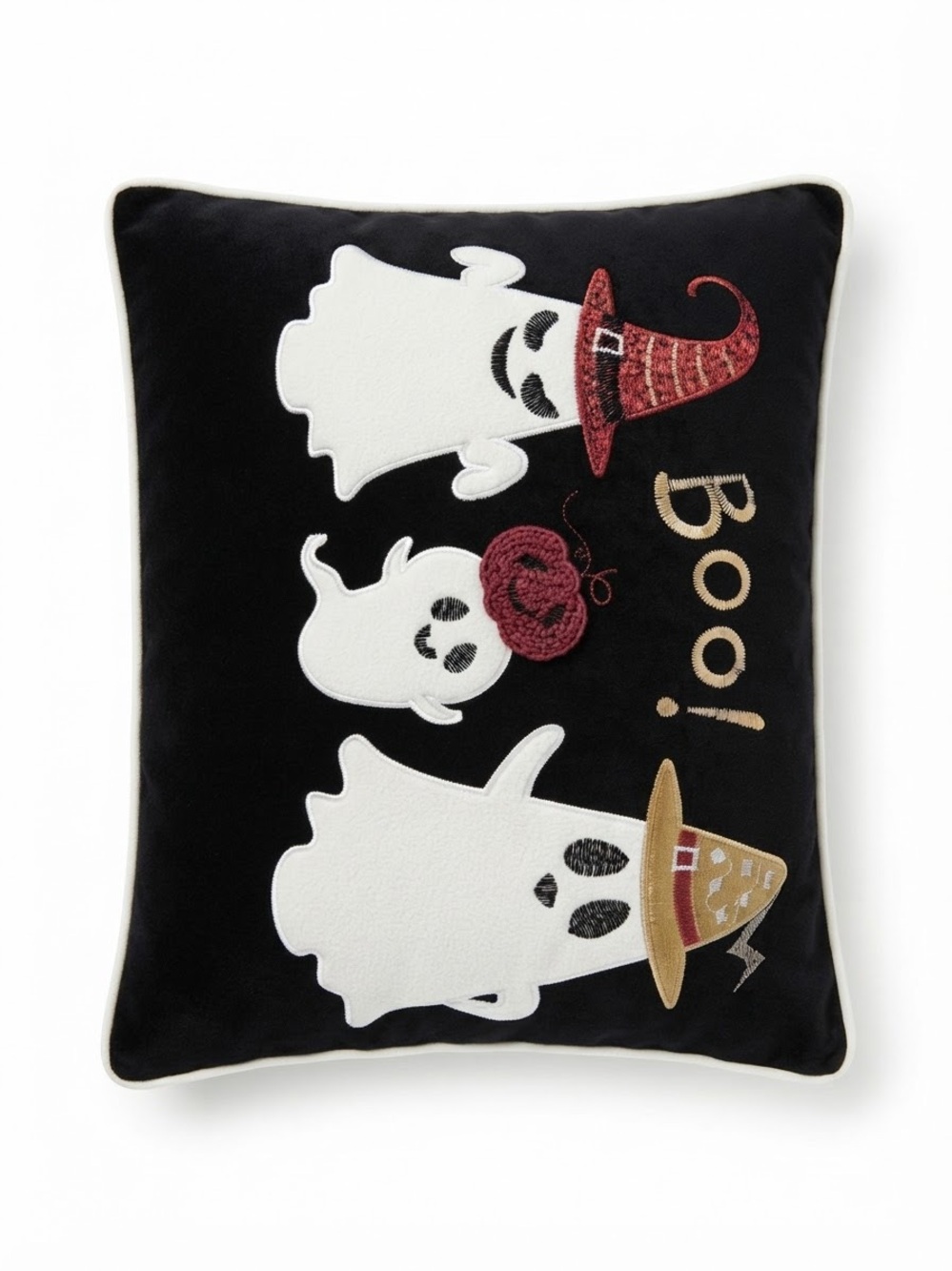 Halloween Ghost Accent Pillow - Black